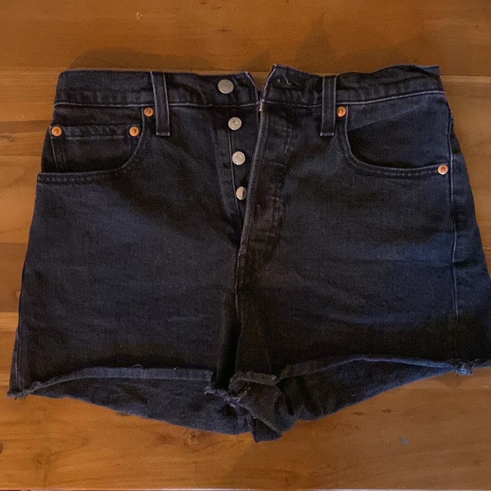 Levi's Black Jean Shorts for Women